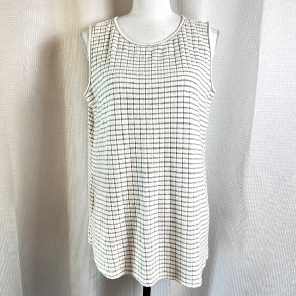 Chico's Zenergy Plush Striped Tank Top Part of Twinset Sz 2 (U.S. 12/14) in EUC - Picture 1 of 7